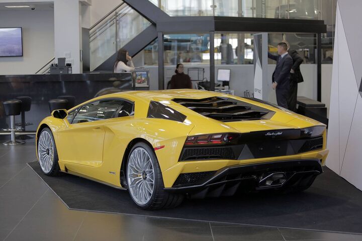 stunning lamborghini aventador s doing its rounds of public debuts