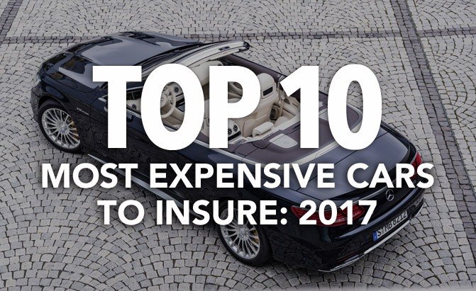 top 10 most expensive cars to insure 2017