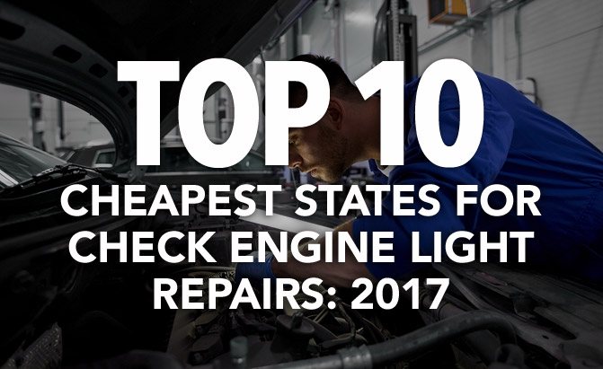 Top 10 Cheapest States for Check Engine Light Repairs: 2017 | AutoGuide.com