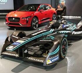 jaguar i pace is the center of attention for formula e team