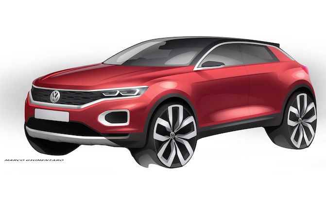 VW Teases T-Roc Compact Crossover With New Design Sketch