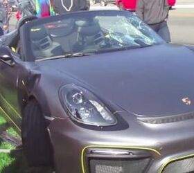 porsche boxster plows into crowd leaving cars and coffee injuring 11