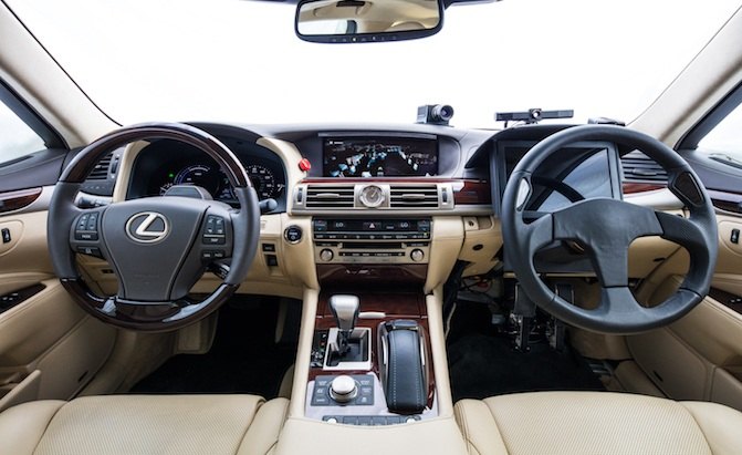 Lexus Shows Off Its Dual Steering Wheel Self Driving Car