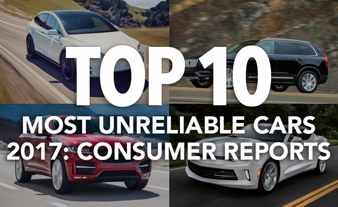 top 10 most unreliable cars 2017 consumer reports