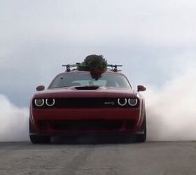 Challenger Hellcat Widebody Does 174 MPH With a Christmas Tree on Its Roof