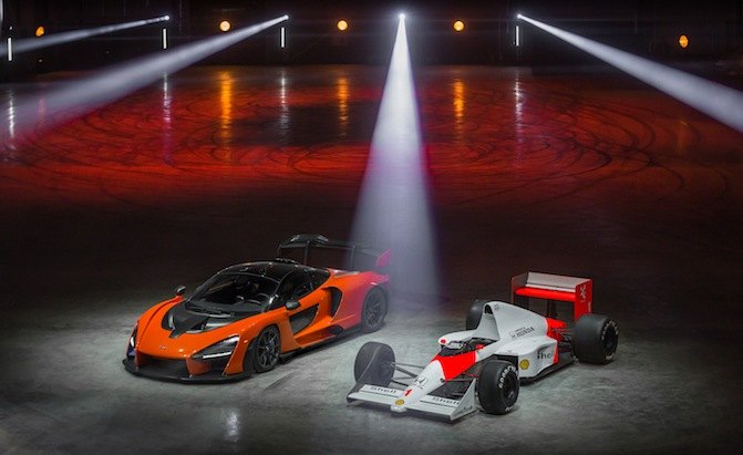 mclaren christens new factory by doing donuts in senna road car