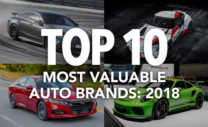 Top 10 Most Valuable Auto Brands: 2018