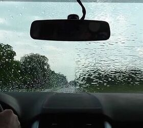 Difference between windshield rain repellent applied(right) and  without(left). : r/mildlyinteresting