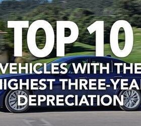 top 10 vehicles with the highest three year depreciation