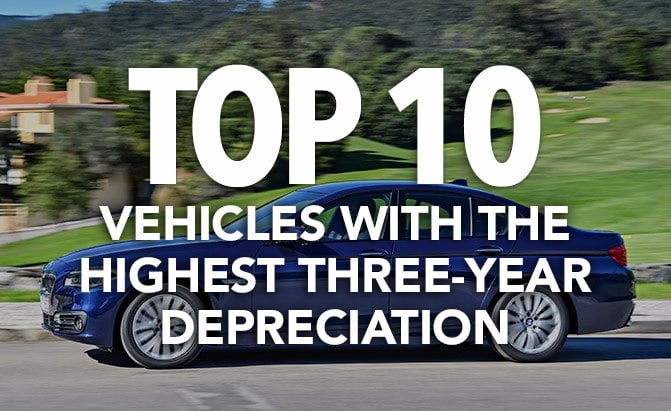 Top 10 Vehicles With the Highest Three-Year Depreciation