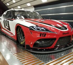 the nascar toyota supra s big nose actually makes it faster