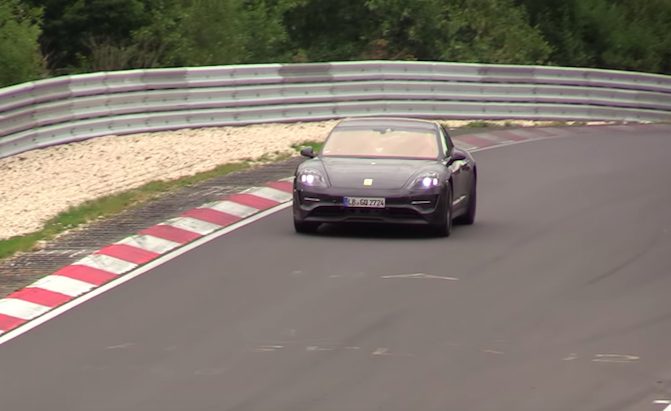 Porsche Taycan Caught on Video Lapping the Nurburgring