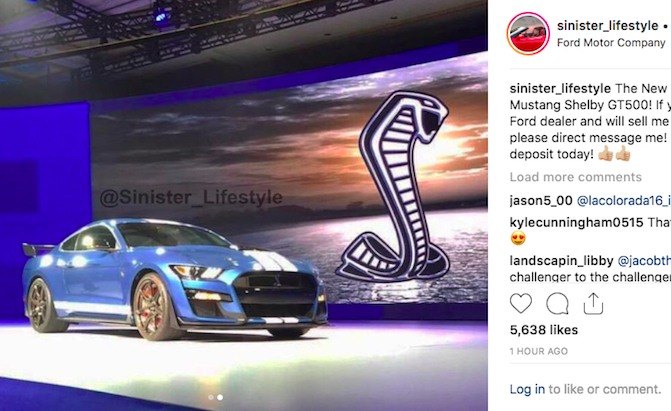 2020 Ford Mustang GT500 Leaks Out of Dealer Meeting