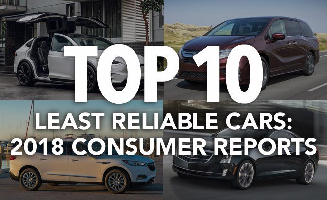 top 10 least reliable cars 2018 consumer reports