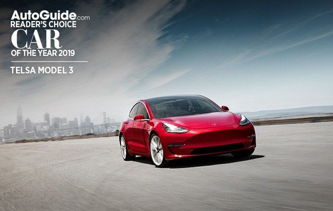 tesla model 3 wins autoguide com 2019 reader s choice car of the year