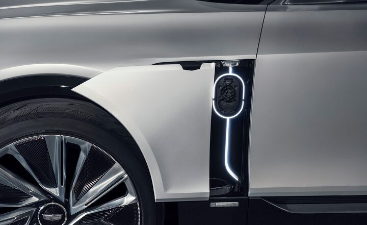 2021 cadillac lyriq ev teases its charging port before august 6 debut