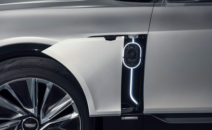 2021 Cadillac Lyriq EV Teases Its Charging Port Before August 6 Debut