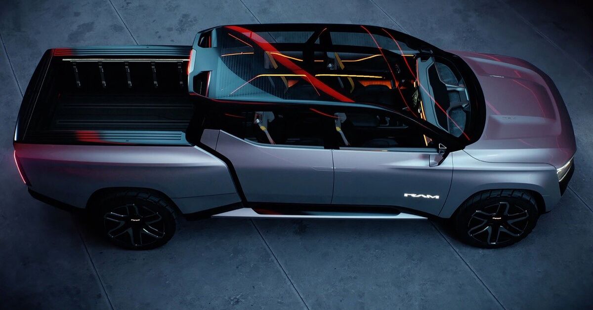 Three Row Ram Ram 1500 Revolution Concept is a Three-Row, All-Electric Pickup ...