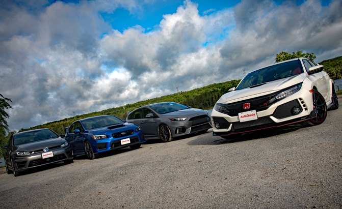 Honda Civic Type R Vs Subaru WRX STI Vs VW Golf R Vs Ford Focus RS ...