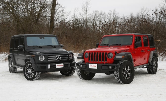 mercedes g class vs jeep wrangler battle of the off road boxes