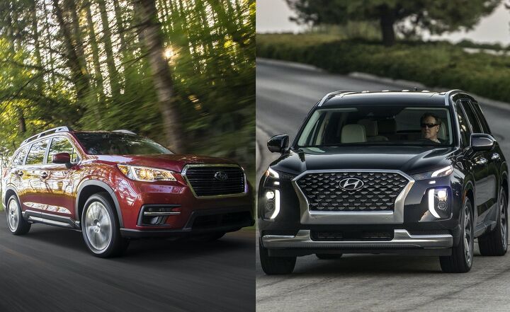 subaru ascent vs hyundai palisade which mid size three row suv is right for you