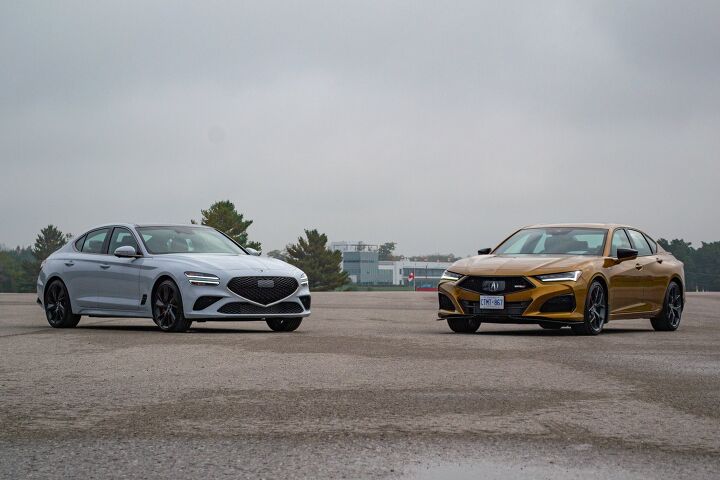 acura tlx type s vs genesis g70 comparison sport sedan shoot out