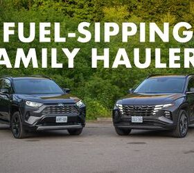 hyundai tucson hybrid vs toyota rav4 hybrid comparison fuel sipping family haulers