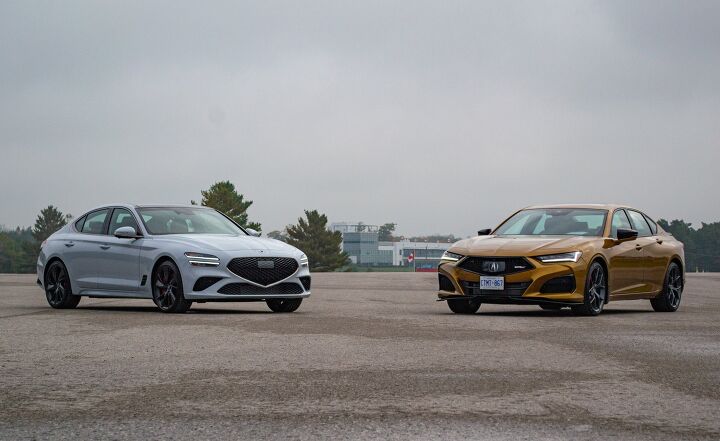 acura tlx type s vs genesis g70 comparison sport sedan shoot out