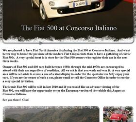 fiat 500 set for concorso italiano display owners invited to show their classic