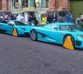 London Parking Authorities Give 'the Boot' to Matching Turquoise Supercars