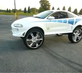 Donked Out Mitsubishi Eclipse On 28s is a World's First – For a Reason [video]
