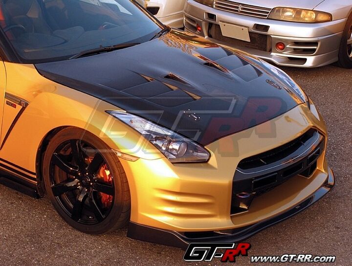 top secret goes gold with nissan gt r sports new front bumper