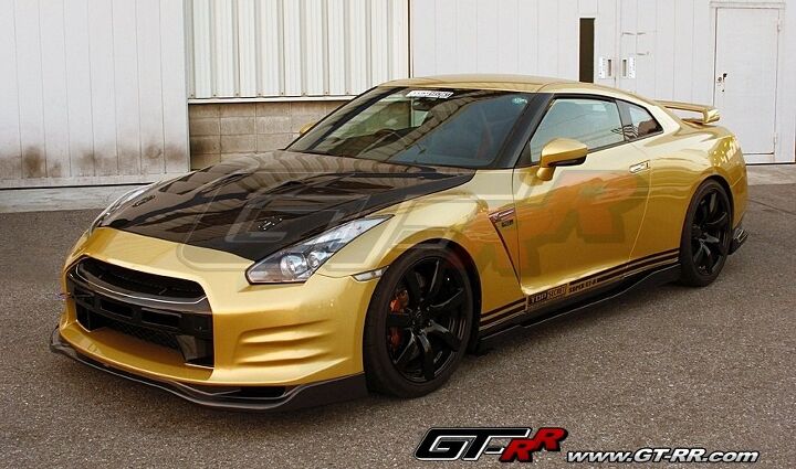 top secret goes gold with nissan gt r sports new front bumper