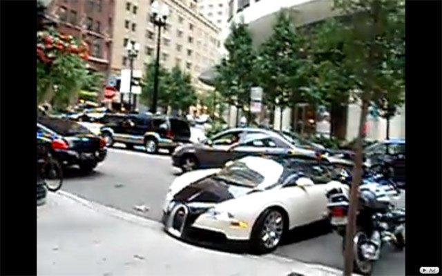 bugatti veyron fender bender caught on video