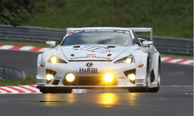 le mans winner andre lotterer racing lexus lfa at nurburgring 24 hours race