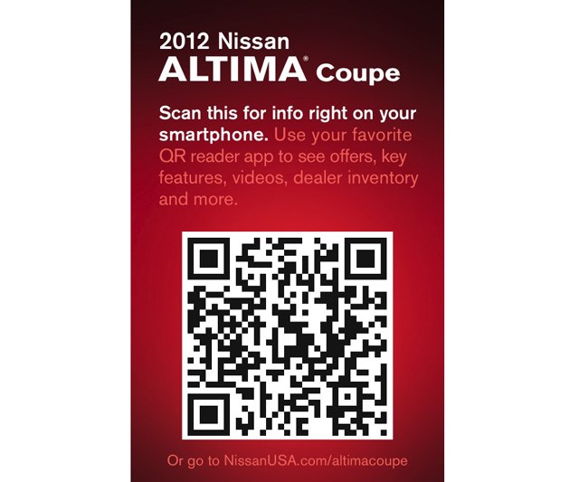 Nissan Launches QR Smartphone Code Campaign For 2012 Models