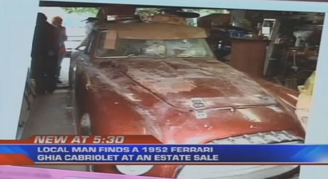ferrari 212 inter ghia cabriolet found in michigan garage