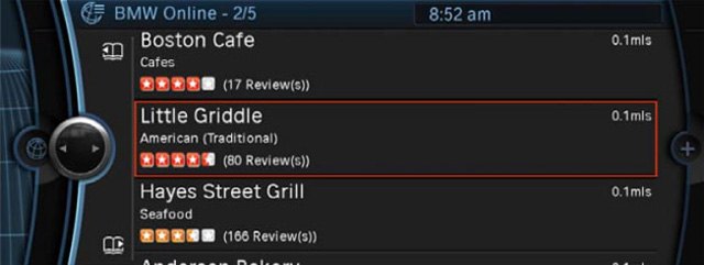 yelp becomes first app for bmw connecteddrive