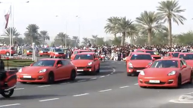 qatar shows what owning 10 of porsche can do for your police fleet video