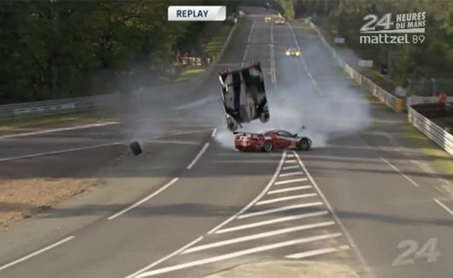 Watch Toyota's Hybrid Race Car Catch Air in Wild Crash at 24 Hours of Le Mans – Video