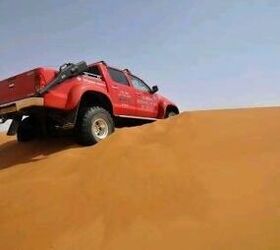 Arctic Veteran Top Gear Hilux Tackles Dubai Sand Dunes