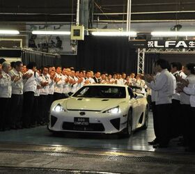 final lexus lfa celebrated at automaker s plant