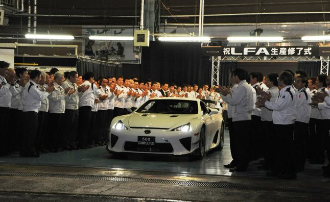 Final Lexus LFA Celebrated at Automaker's Plant