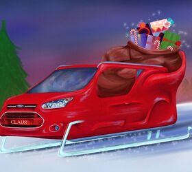 Ford Transit Connect Wagon Sleigh is Ready for Santa