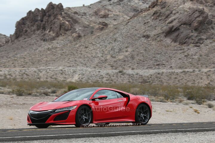2016 Acura NSX Spied Testing in the Wild in Production Ready Red