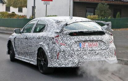 2017 Honda Civic Type R Spied Sporting a Massive Rear Spoiler ...