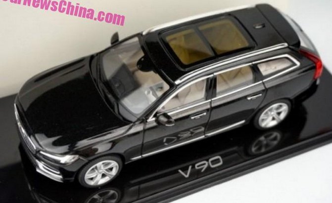 Redesigned Volvo V90 Leaked Through Scale Models Again