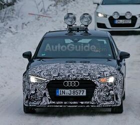 Audi A3 Sedan Facelift Spied Playing in the Snow