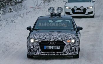 Audi A3 Sedan Facelift Spied Playing in the Snow