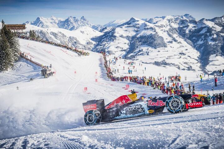 Watch Red Bull's F1 Car Tear up a Ski Slope